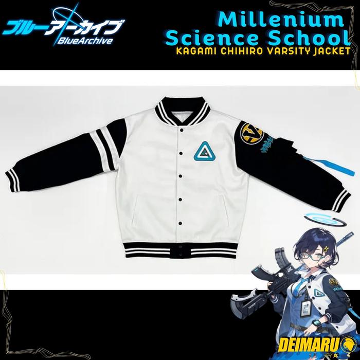 Jaket Cosplay Varsity Kagami Chihiro Millenium Blue Archive Unisex Ani
