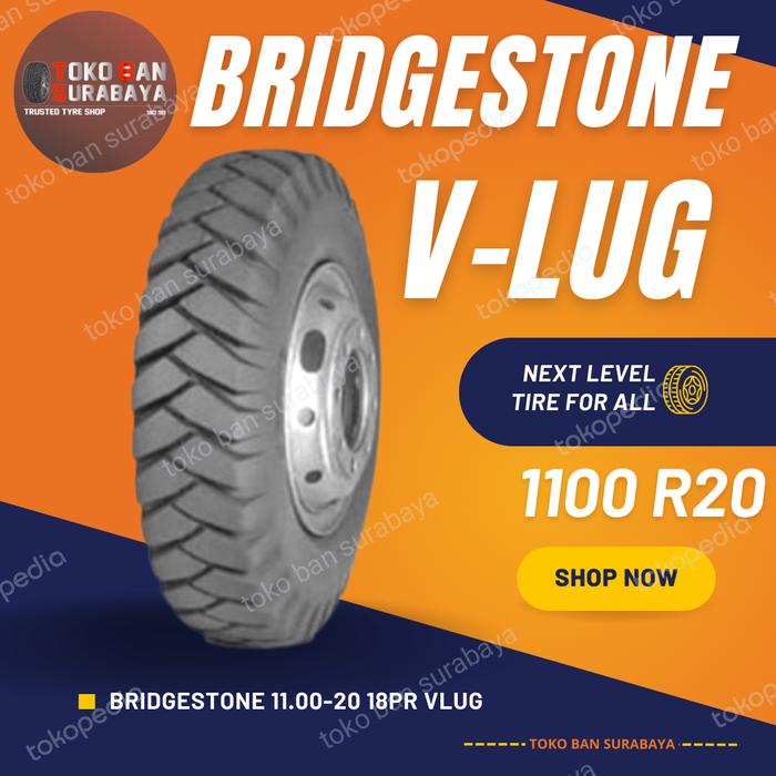 Ban Luar Truk Bridgestone 1100-20 1100/20 1100R20 1100 R 20 18PR Vlug