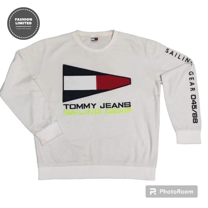 crewneck tmy Hilfiger crewneck tommy jeans sailing gear crewneck putih