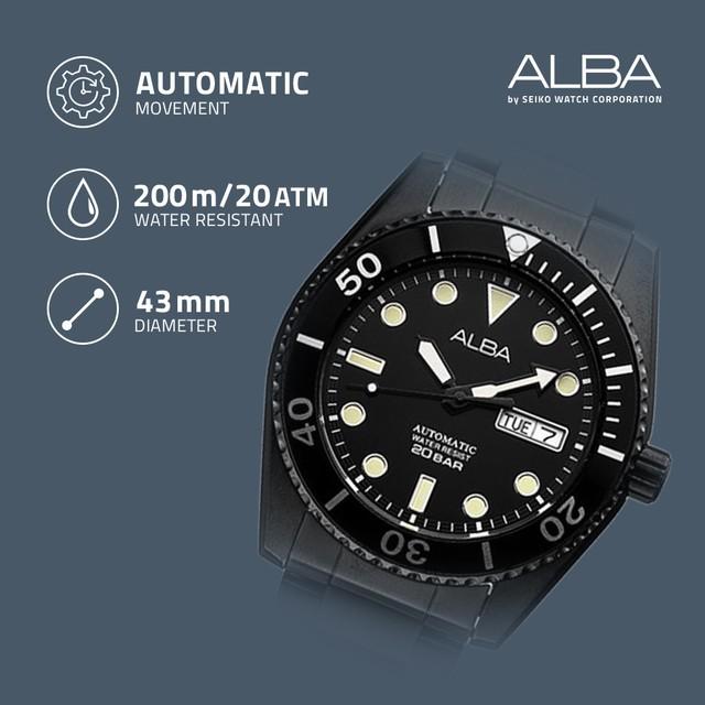 Alba AL4331#AL4331#AL4331X1#jam tangan pria otomatis Alba AL4331X1