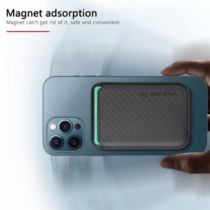 MAGNETIC LEATHER CARD HOLDER WALLET CASE MAGSAFE FOR IPHONE 12 ALL