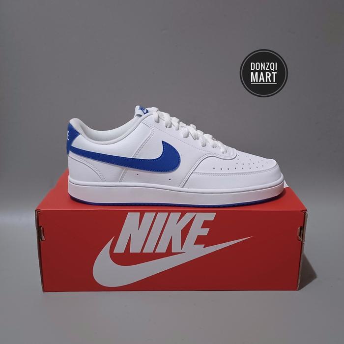 Nike Court Vision Low Mens Sneakers Shoes - White/Royal Blue