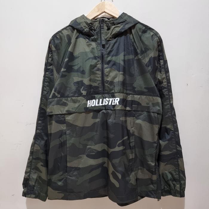 Jaket Parasut Hollister Abercrombie Camo Second