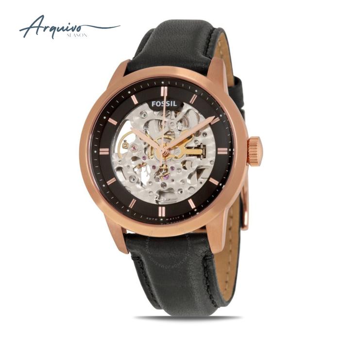 Jam Tangan Fossil Townsman Automatic Pria Kulit Black Casual Original ME3084