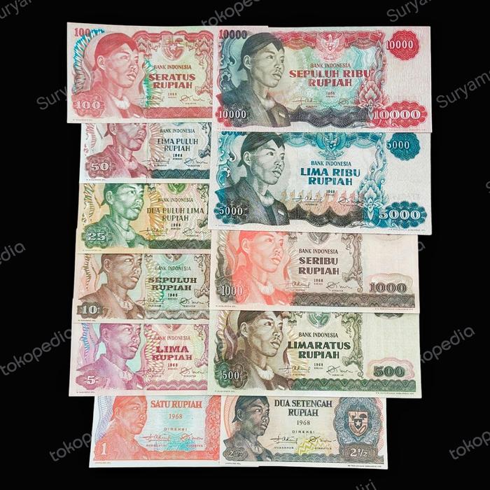 Set Uang Kuno Rupiah Seri Sudirman (1968-1970) Souvenir Replika