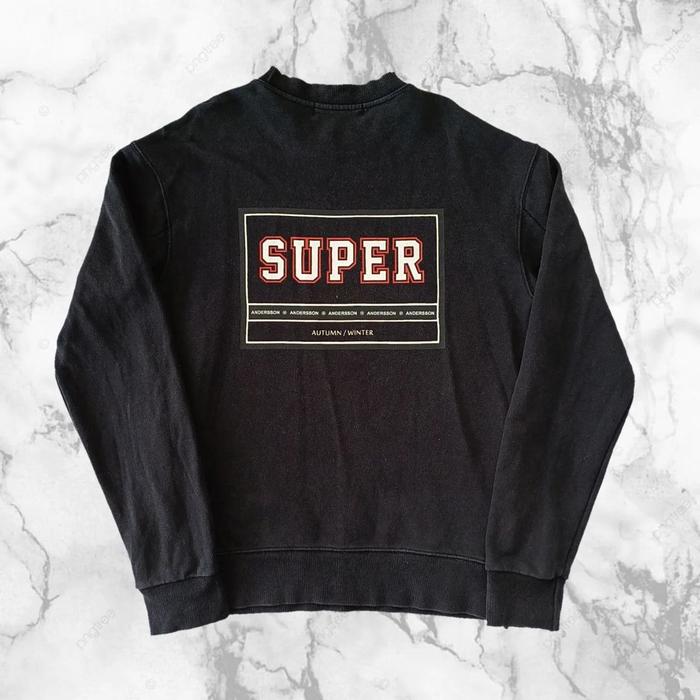 CREWNECK ANDERSSON BELL, SIZE L (SECOND BRANDED) HITAM PEKAT, CN0167