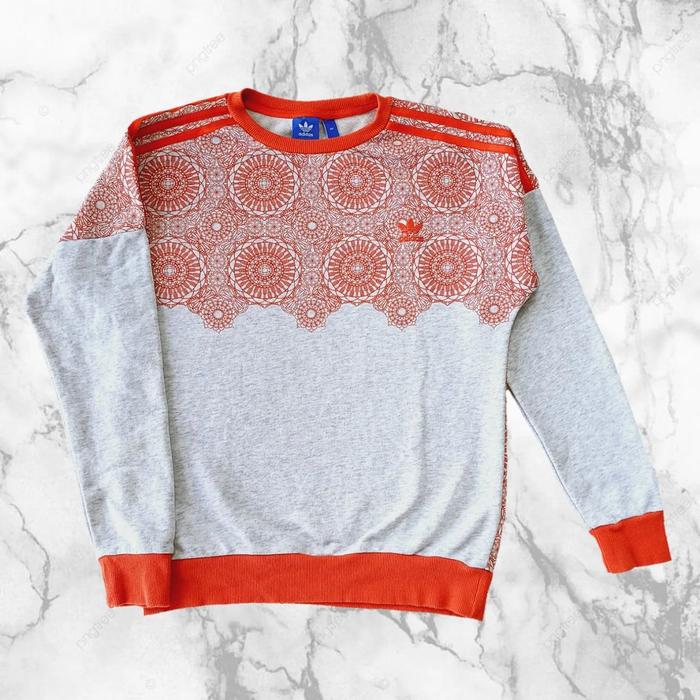 CREWNECK ADIDAS ORIGINAL, ORANGE-ABU, SIZE M (SECOND BRANDED) CN0162