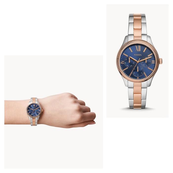 Fossil Rye Multifunction Two-Tone Stainless Steel Watch BQ3808