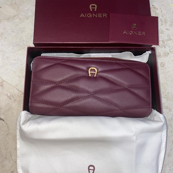 Dompet Aigner original maroon