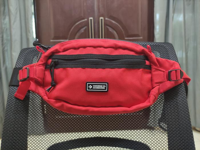 Tas Pria Converse Waist Transition Sling Bag Red Original 10022098 A02 BNWT