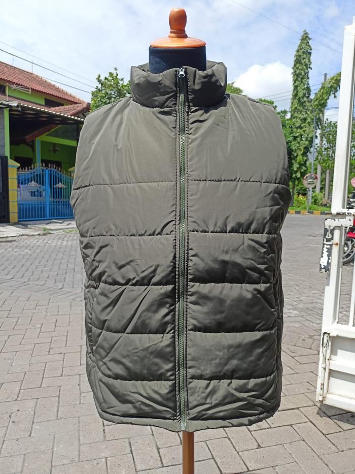 PUFFERVEST HIJAU ARMY MAYER DOFF ZIPPER HIJAU