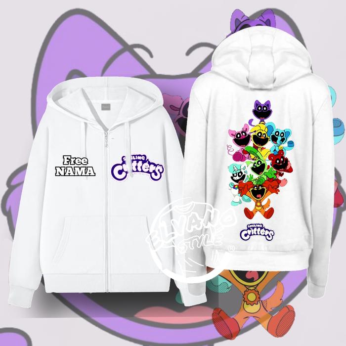 Catnap Poppy Playtime Hoodie Zipper Anak Catnap Poppy Playtime