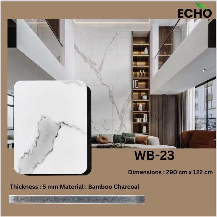 ECHO WALLBOARD CHARCOAL 5mm MOTIP GARNIT/WALLBOARD PVC MOTIP BATU