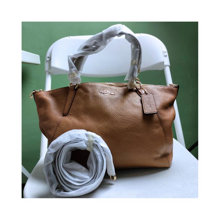 Tas Wanita Branded F28993 SMALL KELSEY SATCHEL LIGHT SADDLE