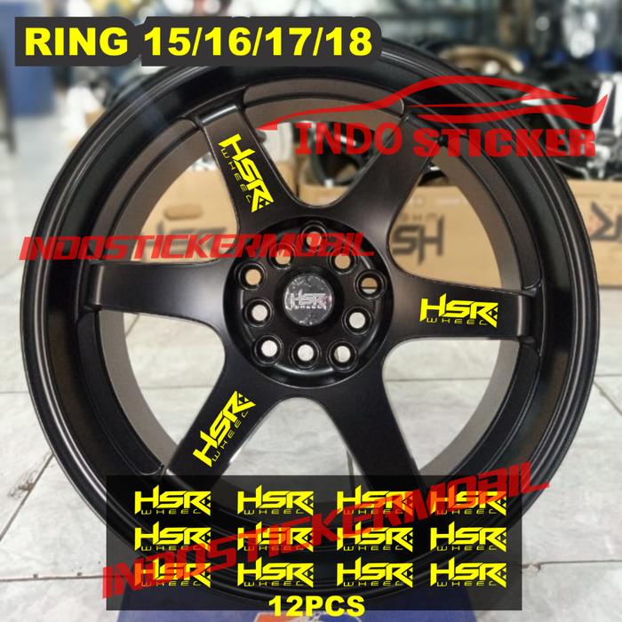 12 PCS CUTTING STICKER STIKER VELK HSR WHEEL STIKER VELK MOBIL HSR