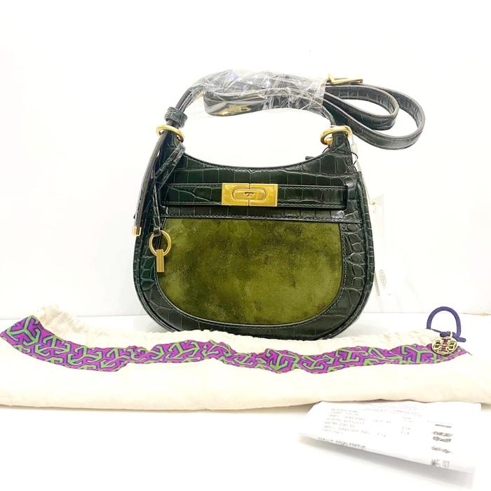 TB Lee Radziwill Croco frame small saddlebag