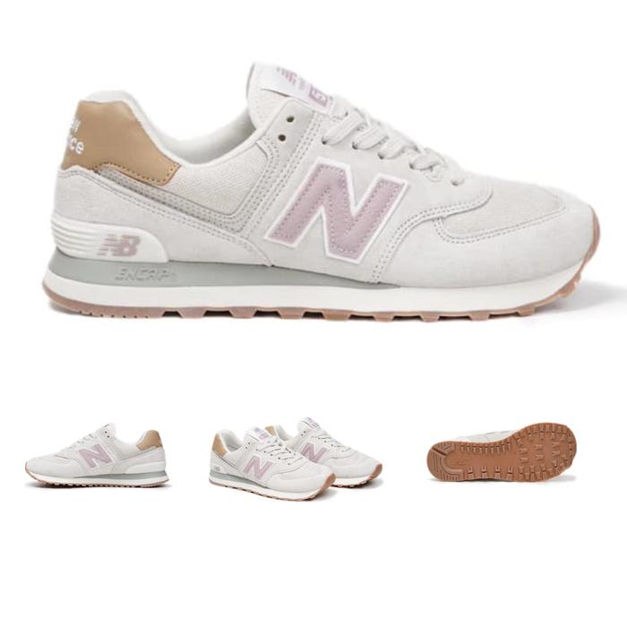 Sepatu New Balance NB 574 Beige Pink