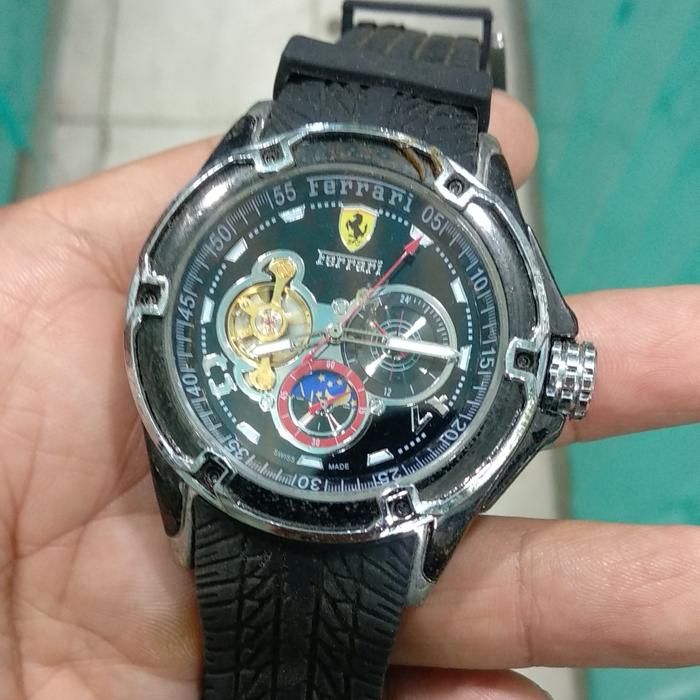 jam tangan ferarri automatic chrono aktiv sporty watch siap pakai