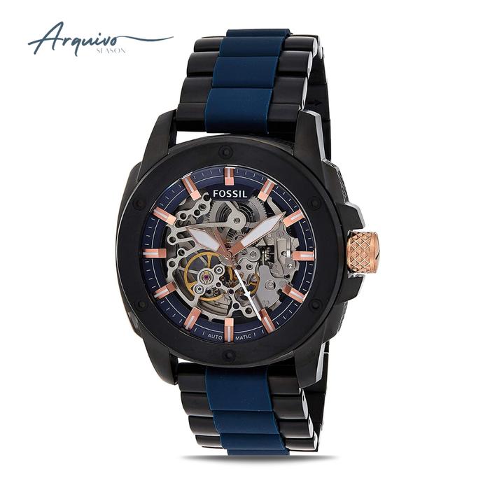 Jam Tangan Fossil Pria Machine Automatic Rantai Sporty Mewah Original ME3133