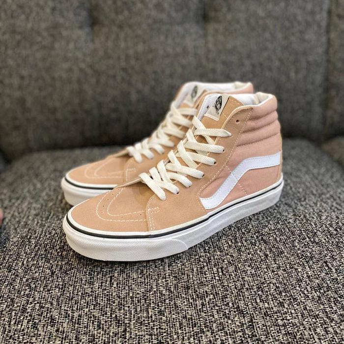 Original Vans Sk8 Hi Peach Suede Canvas