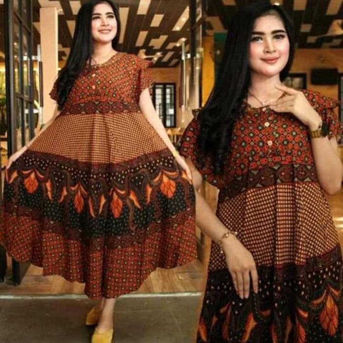 DASTER PAYUNG JUMBO SOGAN BATIK DASTER KLOK KENCANA