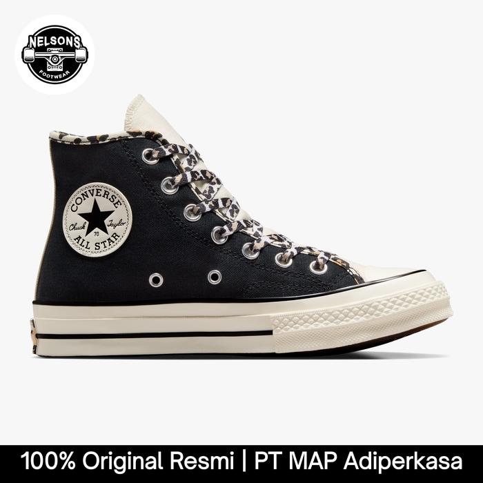 CONVERSE 70s LEOPARD LOVE HIGH ORIGINAL WOMENS - BLACK/EGRET/EPIC DUNE
