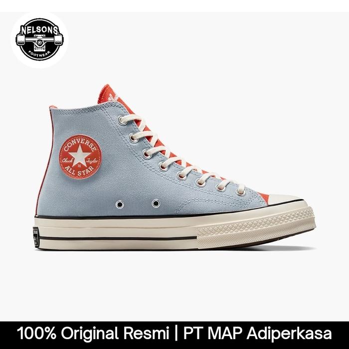 CONVERSE CHUCK 70s HIGH ORIGINAL MENS - HEIRLOOM SILVER/NOMADIC RUST
