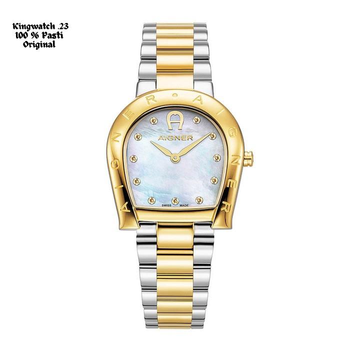 Aigner Ravenna Due AGW.259001 Jam Tangan Wanita Analog-Silver Gold