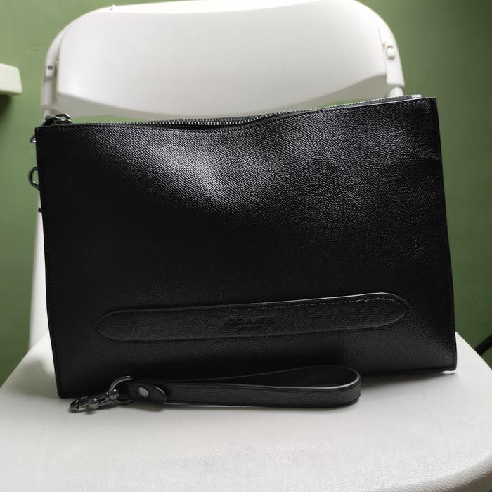 Tas Branded Pria F68154 structured pouch crossgrain black