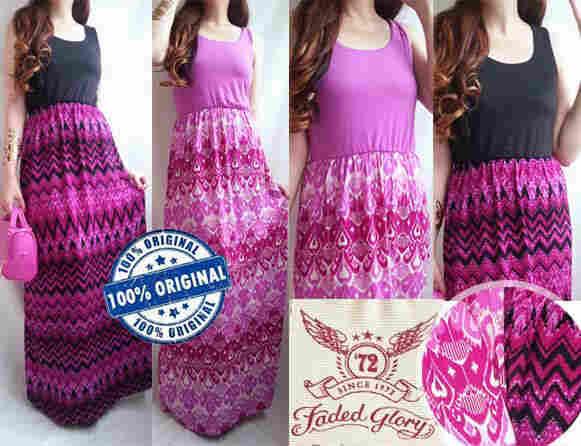 Faded Glory Maxi Dress Pinkbatik