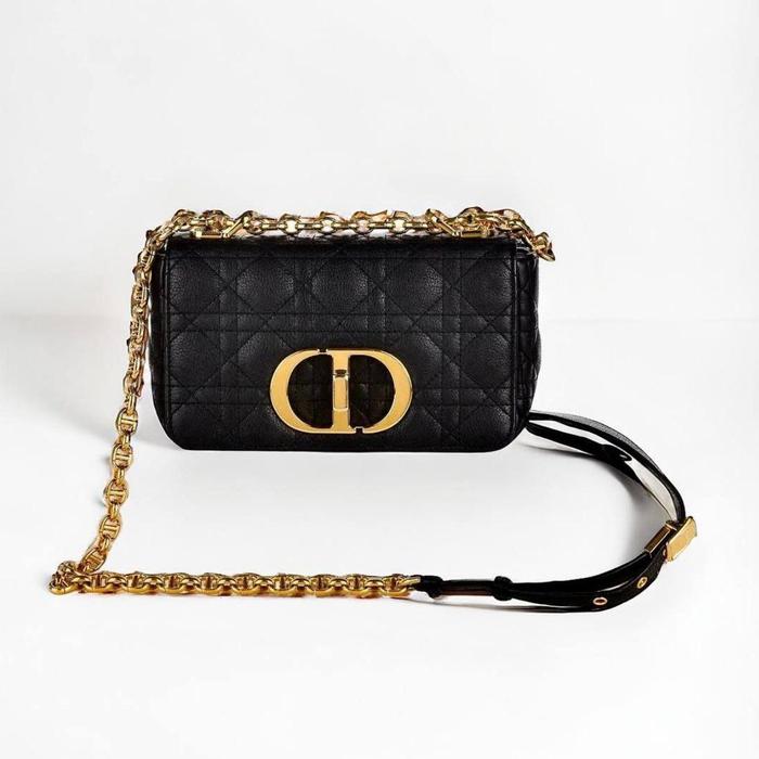Christian Dior Small CARO BLACK Calfskin GHW