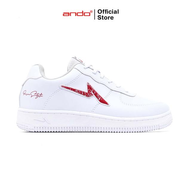 Ando Official Sepatu Sneakers Curtiz Duo Pria Dewasa -Putih/Merah