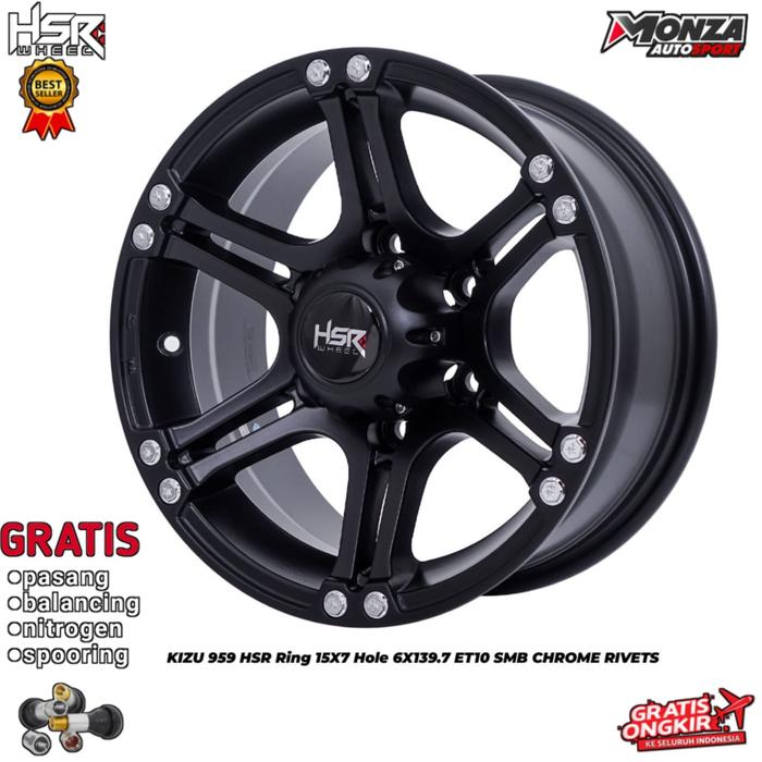 velg offroad hsr kizu r15 taft,hardtop,terrano,everest