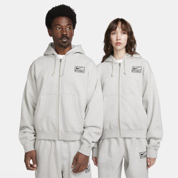 Nike x Stussy Unisex Full-Zip Fleece Hoodie