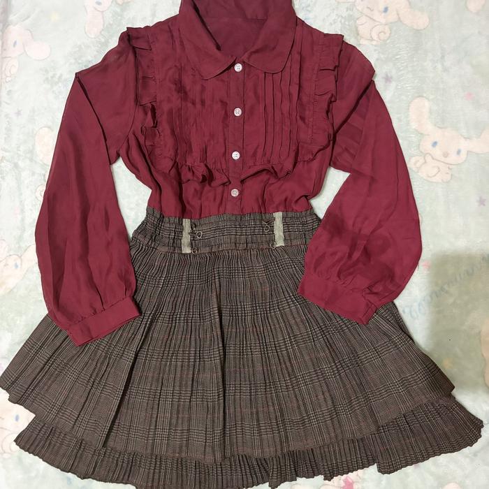 Dress kawaii maroon wonder rocket