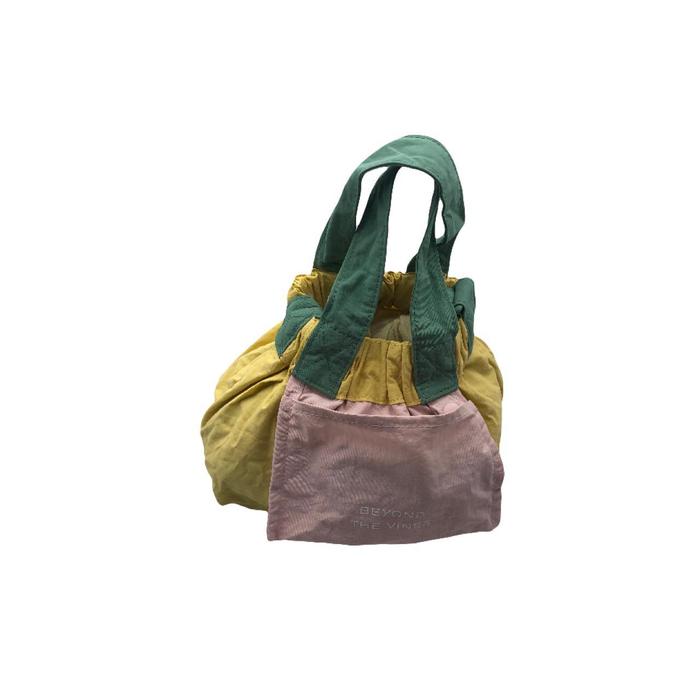 Tas Dumpling - Colorblock Micro Dumpling Bag - Yellow/Blush