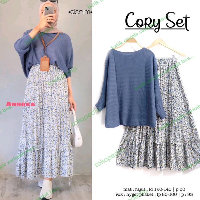 Setelan wanita setelan baju wanita setcel baju rok set baju lebaran