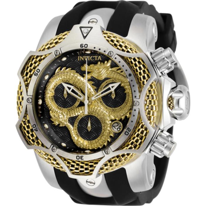 Invicta Venom Gold Dragon Chronograph Quartz Black Dial 32776