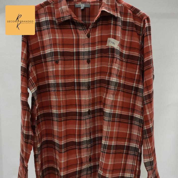 Kemeja Flanel Uniqlo Pria wanita Original