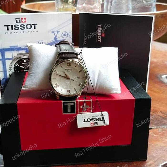 Tissot Tradition Silver Dial Brown T063