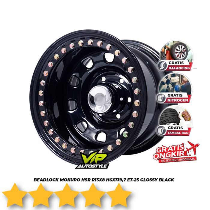 Velg BEADLOCK Pelek Mobil BEADLOCK R15 Ring 15 untuk Fortuner Hardtop
