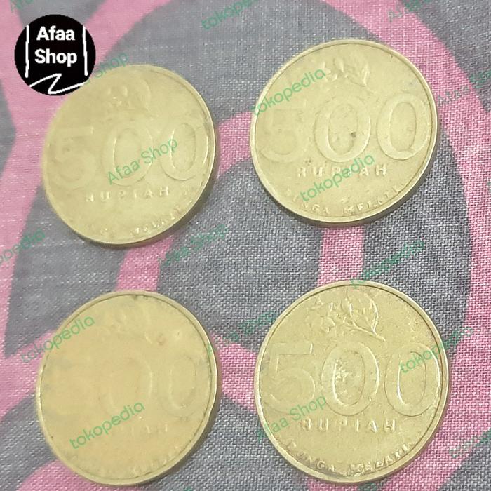 Uang emas kuno rp.500 rupiah bunga melati tahun 2000, 2001, 2002, 2003
