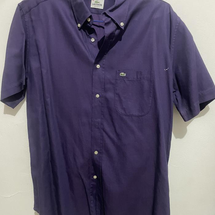 Lacoste shirt purple uk XL-used