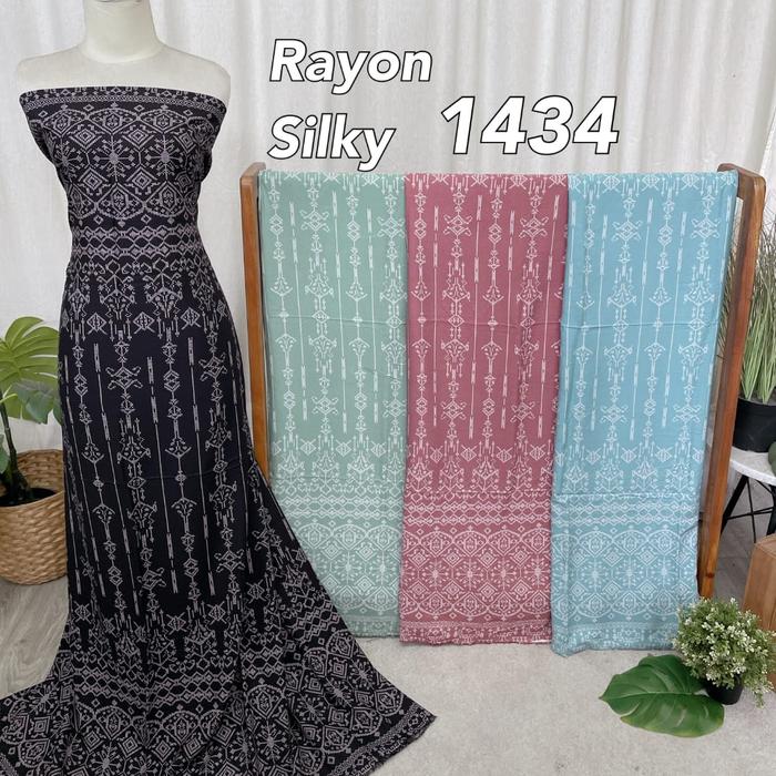Kain Batik Meteran Katun Rayon Silky  Batik Etnik  Rayon 1434