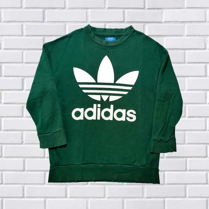 CREWNECK ADIDAS TREFOIL, SIZE XL (SECOND BRANDED) HIJAU, CN0084