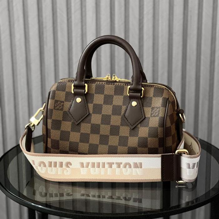 bag LV tas Speedy 20 Damier with Beige Strap