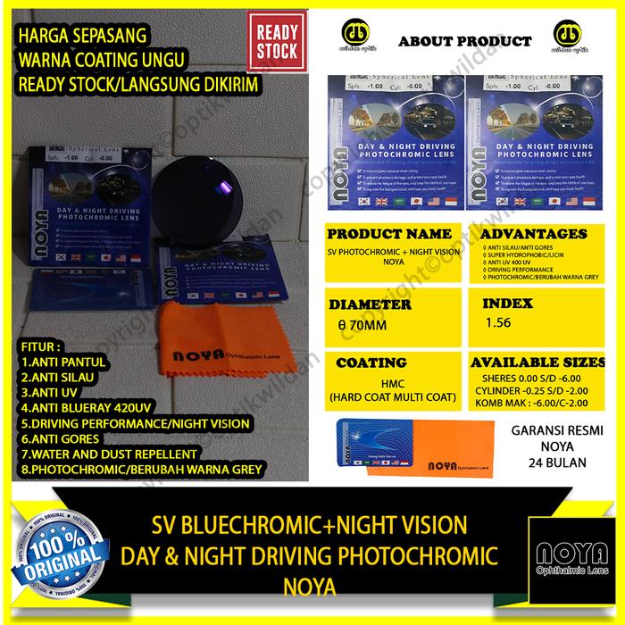 SINGLE VISION BLUECHROMIC + NIGHT VISION NOYA
