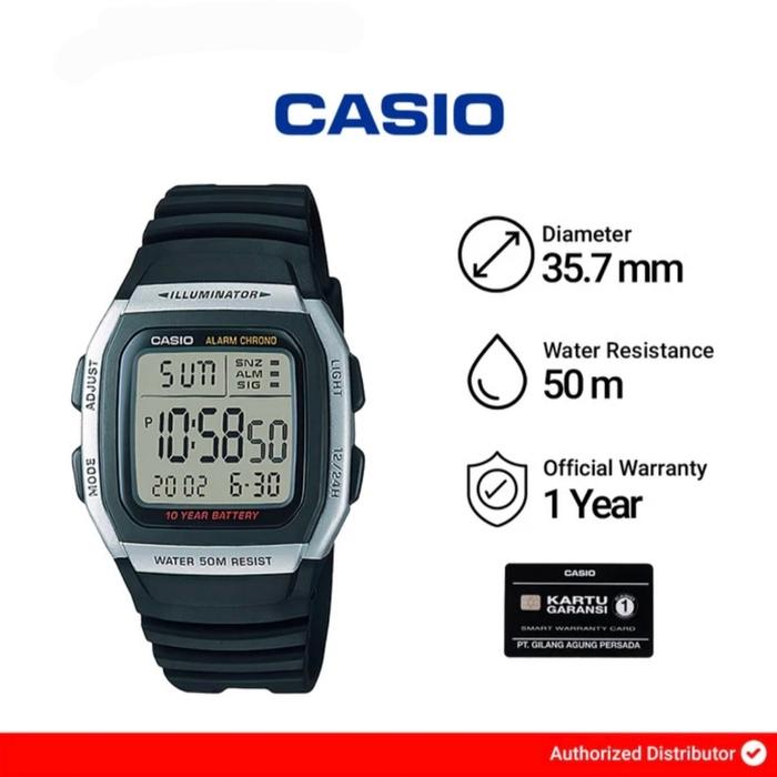 Jam Tangan Pria Casio W-96H-1AVDF / W-96H-1A Original
