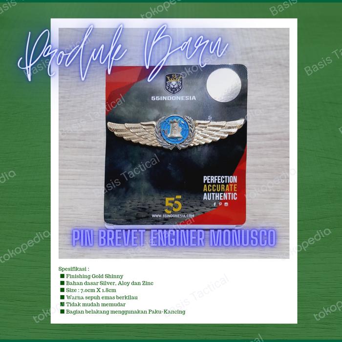 PIN BREVET ENGINEER MONUSCO 55 INDONESIA