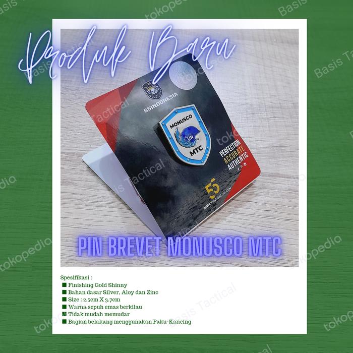 PIN BREVET MONUSCO MTC 55 INDONESIA